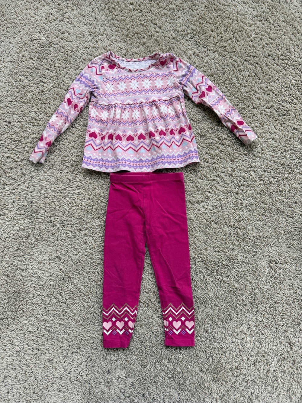 The Children's Place patterned top with matching leggings